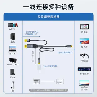 現貨皮樂仕 HDMI轉type-c線一線通VR線ar眼鏡投屏線筆記本電腦顯卡ps5接數位便攜屏觸摸顯示器適用xreal雷