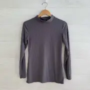 NWT Nasty Gal - Purple-gray ribbed mock neck pull-over, US 6