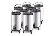 SOGA 8X 10L Portable Insulated Cold/Heat Coffee Tea Beer Barrel Brew Pot With Dispenser