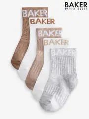 Baker by Ted Baker Baby Socks 5 Pack (AY7868) | $18 - $21