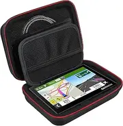 [RAIALL] Hard GPS Case for 5-5.5 inch Garmin Drive 52/51/53, Garmin Drive 52 GPS Navigator Travel Storage Bag, Extra Mesh Pocket for Car Charger and USB Cable, Black