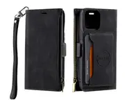 J36 Smart Phone Case Side Zipper Phone Protective Case for iPhone 14 Plus 6.7 inch