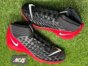 Men's Size 13 Nike PE Force Savage Pro 2 P Football Cleats Black/Red BV3969-014
