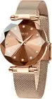 CIVO Watches for Women Stainless Steel: Analog Quartz Wrist Watch Waterproof Mes