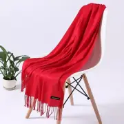 Pashmina Scarf Plain Wrap Shawl For Women Ladies Many Colors solid tassel top