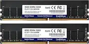 LinkMore DDR4 Laptop Desktop Memory Module (Desktop 3200Mhz, Blue Box, 16GB Kit (2 x 8GB))