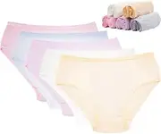 [STARLY] Women's Disposable Pure Cotton Underwear Travel Panties High Cut Briefs White/Macarons (10pcs/pk)