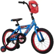 Marvel Spider-Man 16-in Boys' Bike for Kids Huffy Bicycle Easy Assemble 4+ Blue