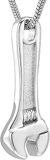 KETIME Remembrance Jewelry -Stainless Steel Spanner Memorial Urn Jewelry Hold Ashes of Loved One Keepsake Cremation Necklace