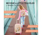 Costway Luggage Set 18" Suitcase +13" Backpack Carry On Bag Travel Trolley Gift