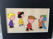 SCHROEDER~LUCY & LINUS VAN PELT~CHARLIE BROWN~8 X 10 Mat Print~SNOW BALL FIGHT