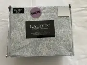 NEW 4pc Ralph Lauren Queen Sheet Set Floral Jacobean Floral French Blue & White
