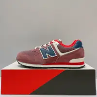 在飛比找蝦皮商城優惠-New Balance NB 574 大童 酒紅色 綁帶 寬