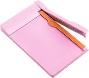 Precision Paper with Guide Lines Paper Cutter Label Card Paper Cutting Machine Trimming Board, Pink