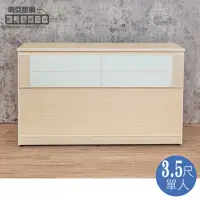 在飛比找momo購物網優惠-【南亞塑鋼】3.5尺單人塑鋼床頭箱(白橡色+白色)