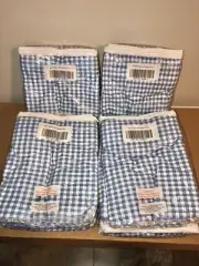 8 Blue Checkered 50x50 gingham tablecloths 4 Gauge pvc vinyl h87185 849b11