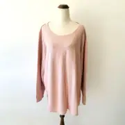 Autograph Jumper Plus Size XL Soft Pink Cotton BNWT RRP $89.95