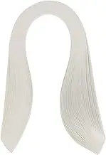 Baxnore 600 Stripes Origami Paper Quilling Strip Set, 3mm Width Paper Strips Quilling Slotted Tool, Pure Color Origami Paper, Quilling Strips Paper for Art Hand (Ivory White)