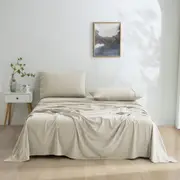 Dreamaker Micro Flannel Sheet Set - Stone