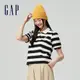 Gap 女裝 Logo短袖POLO衫-黑白條紋(890005)