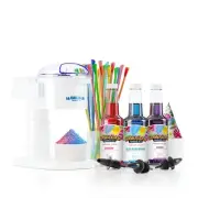 S700 Kid-Friendly Snow Cone Machine Kit with 3-16oz. Syrup Flavors: Cherry, G...
