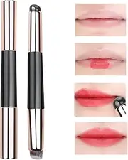 Silicone Makeup Brush | Portable Eyeshadow Applicators | Multi-purpose Silicone Lip Oil Brush with Lid, Double-Head Makeup Applicator for Concealer Eyeshadow Lip Gloss