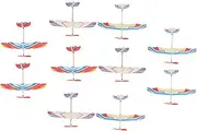 Generic 10pcs Airplane Model Aircraft Plane Mini Flying Glider Plane Glider Plane Propeller Spinners Throwing Glider Plane Aeroplanes Robots Rubberband Glider Kits Plastic
