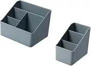 BESTOYARD Toiletry Storage 2 Pack 3-grids 4-grids Cosmetics Organizer Jewelry Container Makeup Accessories