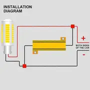 2Pcs Load Resistor 6ohm 25W Wirewound Resistor Waterproof LED Flash Turn Signal Light Controllers for Reverse Light Signal light