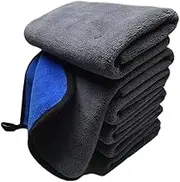 Microfiber Towels, Super Absorbent and Quick Drying, 6 Pcs, Lint and Scratch Free, Professional Premium Microfiber Towels, for Auto Detailing Cleaning Cloth, and Household, 30 x 60 CM