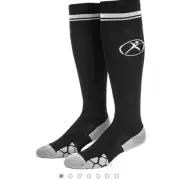 Kunto Fitness Womens Mens Size M Compression Fitness Socks New Unisex Black Knee