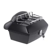 Black Motorcycle Trunk Tail Bag Luggage Case Top Rack For Honda Harley Kawasaki