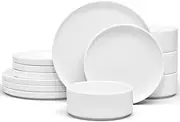 [Noritake] ColorTex Stone White 12-Piece Dinnerware Set, Service for 4