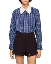 Sandro Eulalie Checkered Shirt