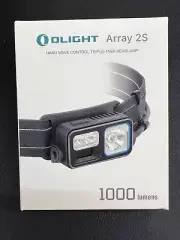 Olight Array 2S Black Headlamp with Headband & Battery Pack, 1000 Lumens *NEW*