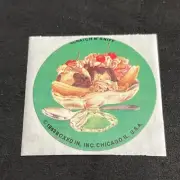 VTG 80’s Boxed-In , Chicago Scratch & Sniff BANANA SPLIT Sticker - HTF