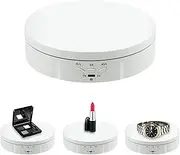 Mcbazel 360 Degree Motorized Rotating Display Stand, 5.7 Inches Electric Rotating Turntable with Low Noise for Jewelry/Photography Products/Watch/Cup and ect. – White