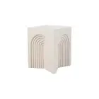 Maestro Furniture Laurance Modern Stylish Squre End Lamp Side Table Cream