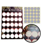 25 Days of Christmas Countdown Scratch-Off Advent Calendar Board w/ Stickers DIY