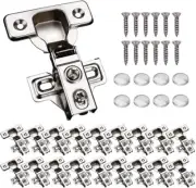 60-Pack Soft Close Cabinet Hinges - Stainless Steel with 100° Opening Angle