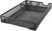 RIZGHWOY Metal Reticulation Drawer -She Organization 5 Grids Stable Mail Organizer Shells Black for Companies