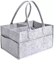Baby Diaper Caddy, Felt Cloth Nursery Storage Bin and Car Organizer Portable Di
