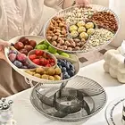 Nut Serving Tray Wedding Candy 6 Compartment Round Dried Fruit Plate Capacity