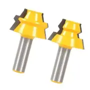 2Pcs 22.5 Degree Lock Miter Router Bit 1/2" Shank