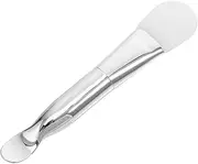 EXQUIMEUBLE Silicone Face Mask Applicator with Dual Ends Flexible Facial Brush with Spatula for Skincare Cream Gel Mud and Clay Masks