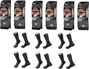 [DINY Home & Style] DI Home & Style 6 Pair Mens Heated Socks Thermal Work Boot Socks, Black & Grey, 10-15