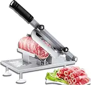 Meat Slicer for Home or Commercial use,Manual Meat Slicer Meat Slicer Slicer Meat Cutting Machine Slicer Automatic Meat Delivery Desktop for Home Kitchen (Color : Silver, Size : 17