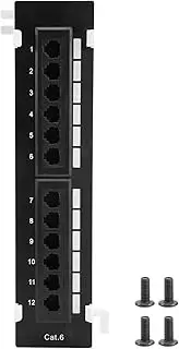 Network Tool Kit 12 Port Cat6 Patch Panel Rj45 Networking Wall Mount Rack Mount Bracket