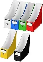 MAGICLULU 6pcs Box Cardboard Magazine Holder Cardboard File Folder Magazine Storage Book Shelf Magazine Folder Organizer Office Supplies File Holder Student Use Folder Box Vertical Paper