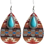 [QionWon] Dangle Earrings Ladies Teardrop Dangle Earrings Dress Up Colorfast